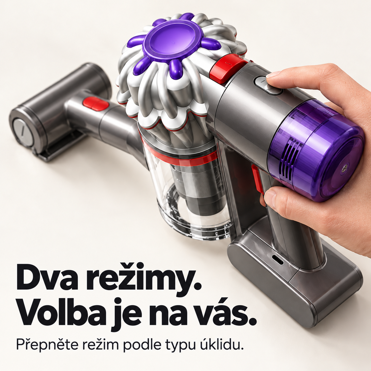 Bezdrátový ruční vysavač – Motorizovaný kartáč, štěrbinová hubice a snadné vysypávání pro auto, čalounění i domácnost
