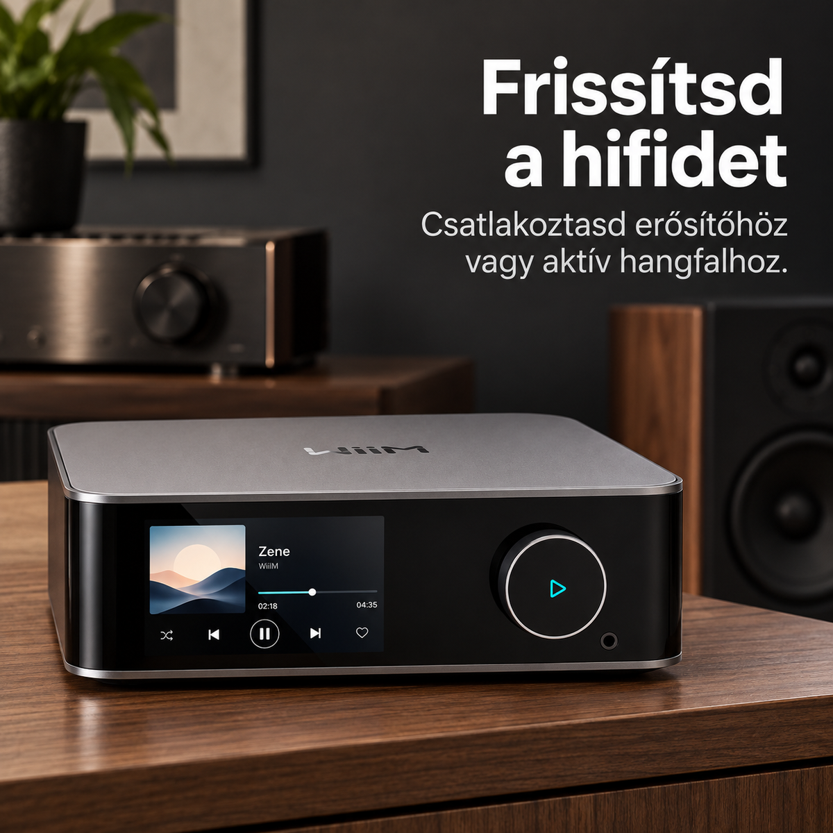 Hálózati zenelejátszó érintőkijelzővel – Alkalmazásos vezérlés, HDMI ARC és többhelyiséges zenehallgatás