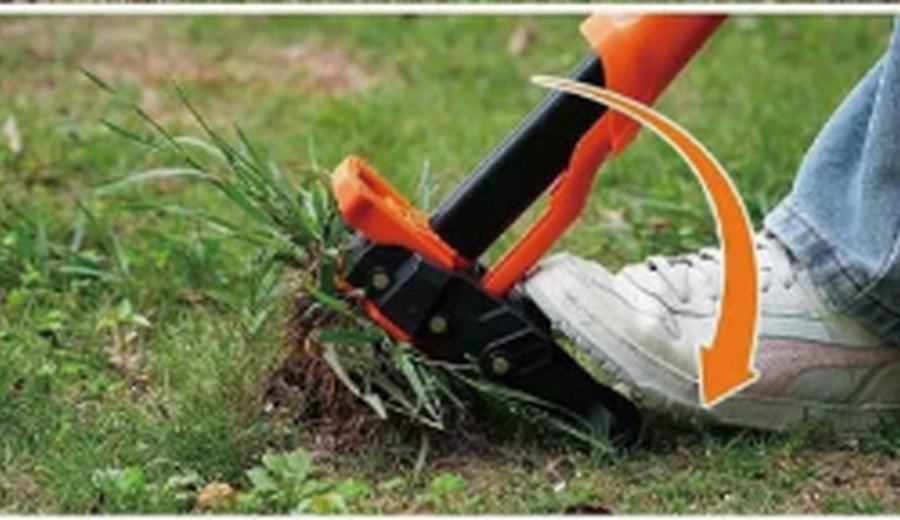 Step two lever the weed puller