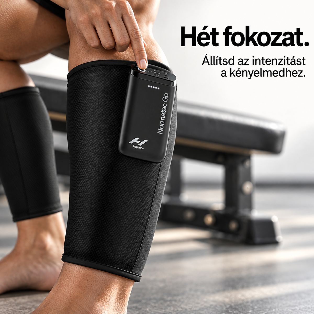 Vezeték nélküli lábmasszírozó – Légkompressziós vádlimasszázs, hét intenzitási fokozat és állítható időzítés