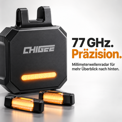 Motorrad-Radar mit Totwinkelwarnung – 77-GHz-Sensor und LED-Warnanzeigen für mehr Überblick im Verkehr