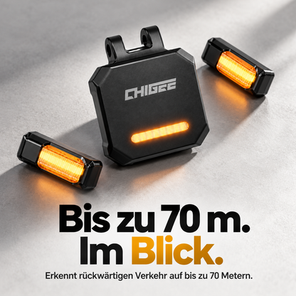 Motorrad-Radar mit Totwinkelwarnung – 77-GHz-Sensor und LED-Warnanzeigen für mehr Überblick im Verkehr