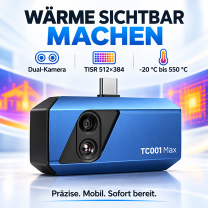 TOPDON TC001 Max Wärmebildkamera für Smartphones – Kompakte Dual-Kamera mit USB-C