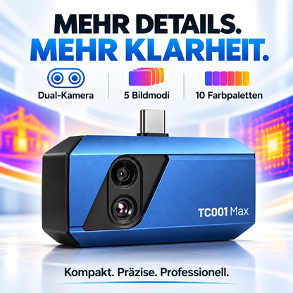 TOPDON TC001 Max Wärmebildkamera für Smartphones – Kompakte Dual-Kamera mit USB-C