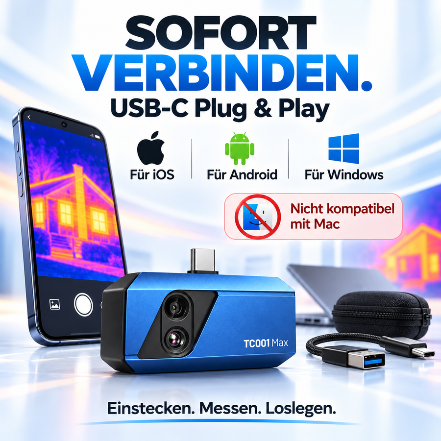 TOPDON TC001 Max Wärmebildkamera für Smartphones – Kompakte Dual-Kamera mit USB-C