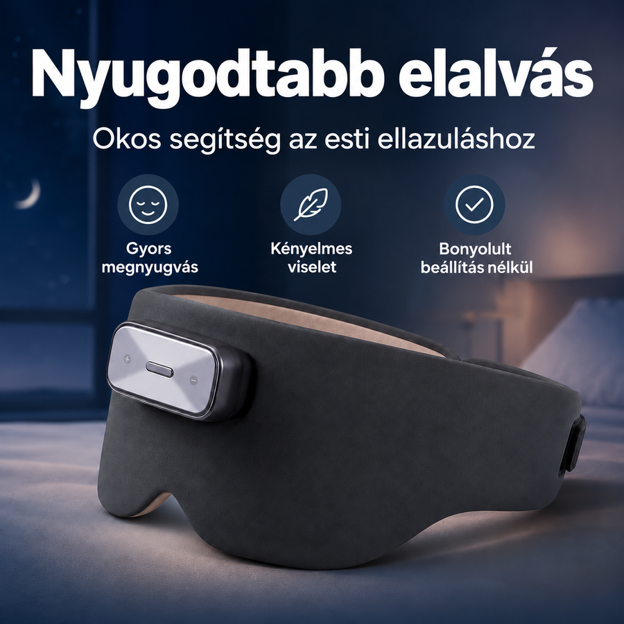 Okos alvómaszk – Kényelmes szemmaszk az esti pihenéshez és utazáshoz