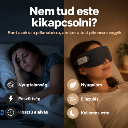 Okos alvómaszk – Kényelmes szemmaszk az esti pihenéshez és utazáshoz