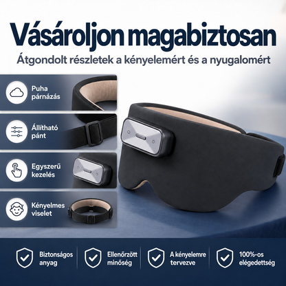 Okos alvómaszk – Kényelmes szemmaszk az esti pihenéshez és utazáshoz