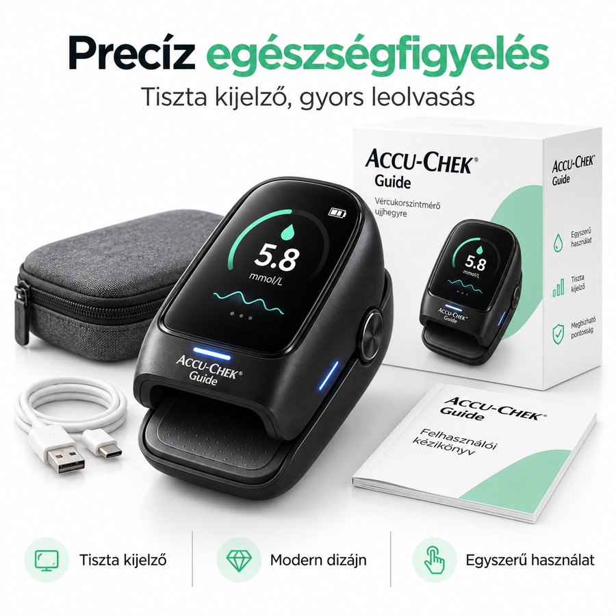 Digitális vércukormérő – Kompakt és könnyen leolvasható