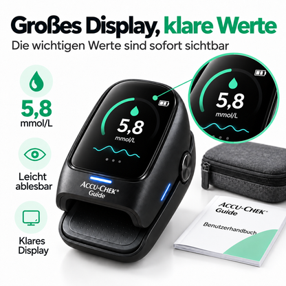 Digitales Blutzuckermessgerät – Kompakt & einfach ablesbar