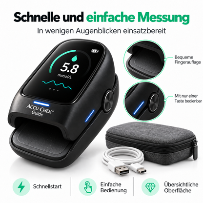 Digitales Blutzuckermessgerät – Kompakt & einfach ablesbar