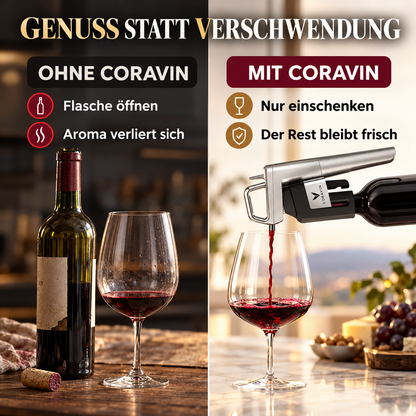 Weinausgießer mit Weinkonservierung – Wein ausschenken, ohne den Korken zu ziehen