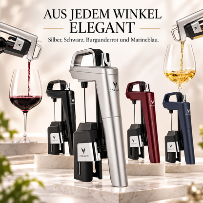 Weinausgießer mit Weinkonservierung – Wein ausschenken, ohne den Korken zu ziehen