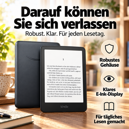 E-Book-Reader mit E-Ink-Touchdisplay – Blendarm lesen zu Hause und unterwegs
