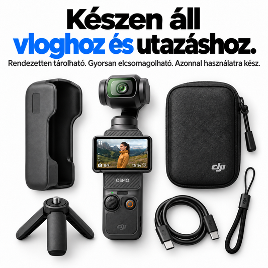 4K vlogkamera 3 tengelyes gimballal és ActiveTrack 6.0 követéssel