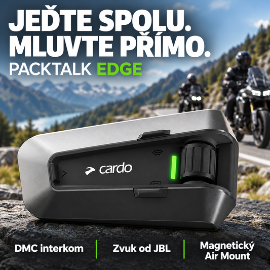 Motocyklový Bluetooth interkom – Skupinová komunikace, hlasové ovládání a voděodolné provedení na cesty