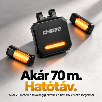 Motoros holttérfigyelő radar – 77 GHz-es érzékelés, LED-jelzések és hátsó ütközésveszélyre figyelmeztetés