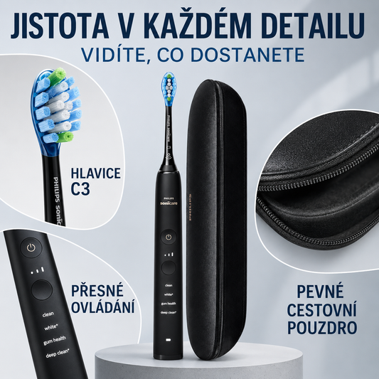 Fogfehérítő szónikus elektromos fogkefe – mélytisztítás, elszíneződések eltávolítása, újratölthető kialakítás, cserélhető fej és utazótok