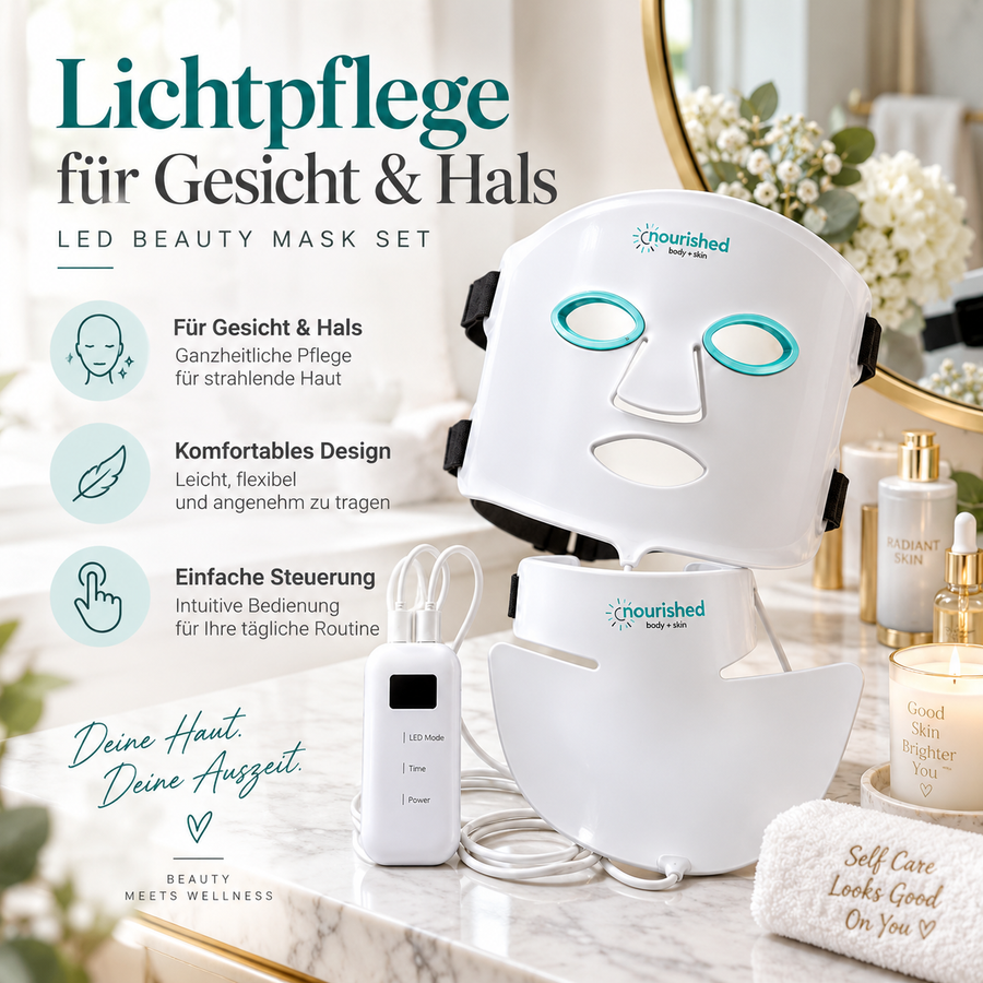 3-Zonen-LED-Lichttherapiemaske für Gesicht, Hals und Dekolleté