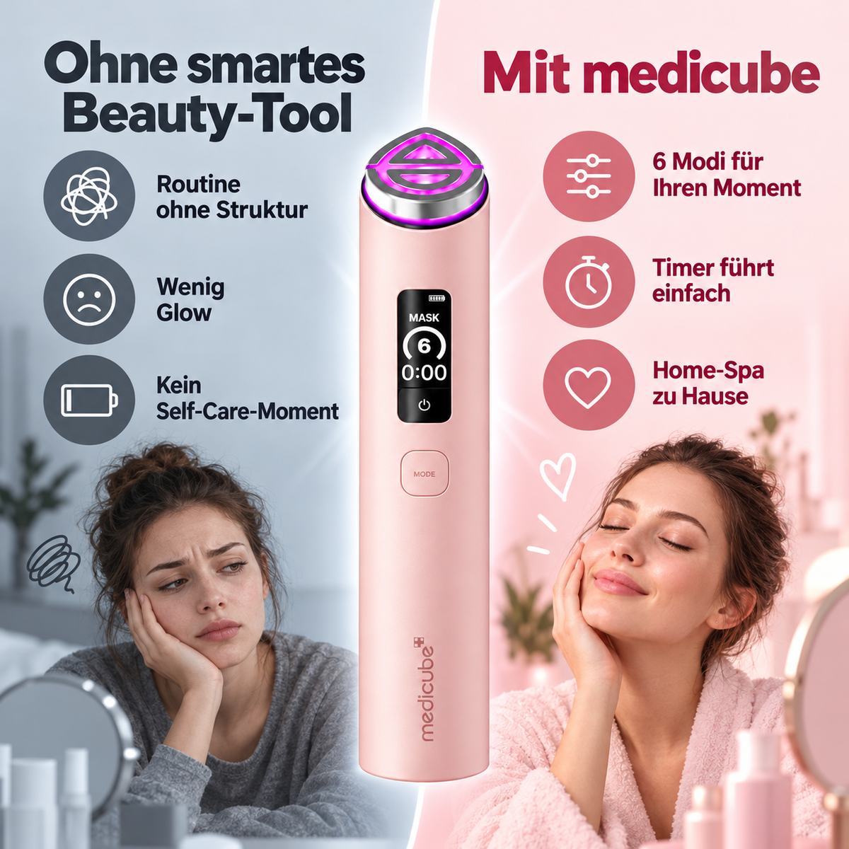 LED Gesichtspflegegerät – 7 Lichtmodi für die Beauty-Routine