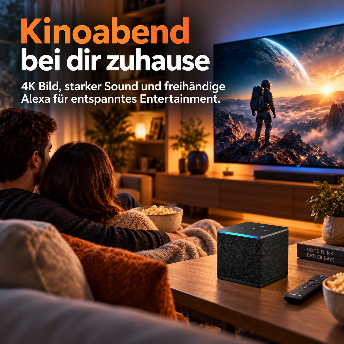 4K Streaming Box mit Alexa – Fire TV Cube mit WLAN 6E und Octa-Core Prozessor