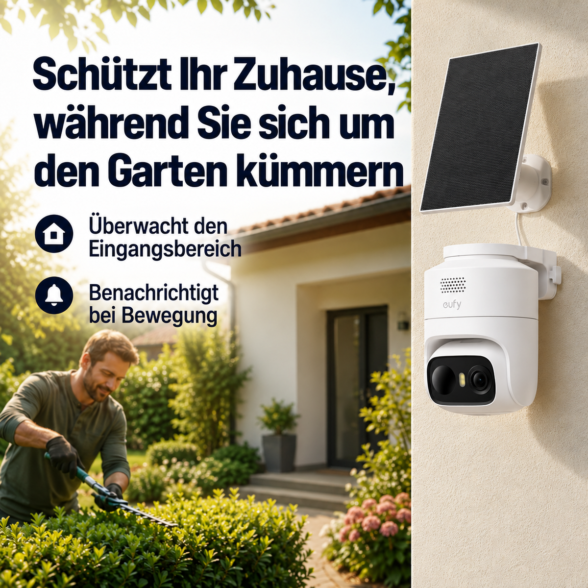Solarbetriebene Überwachungskamera – Smarte WLAN-Kamera für den Außenbereich