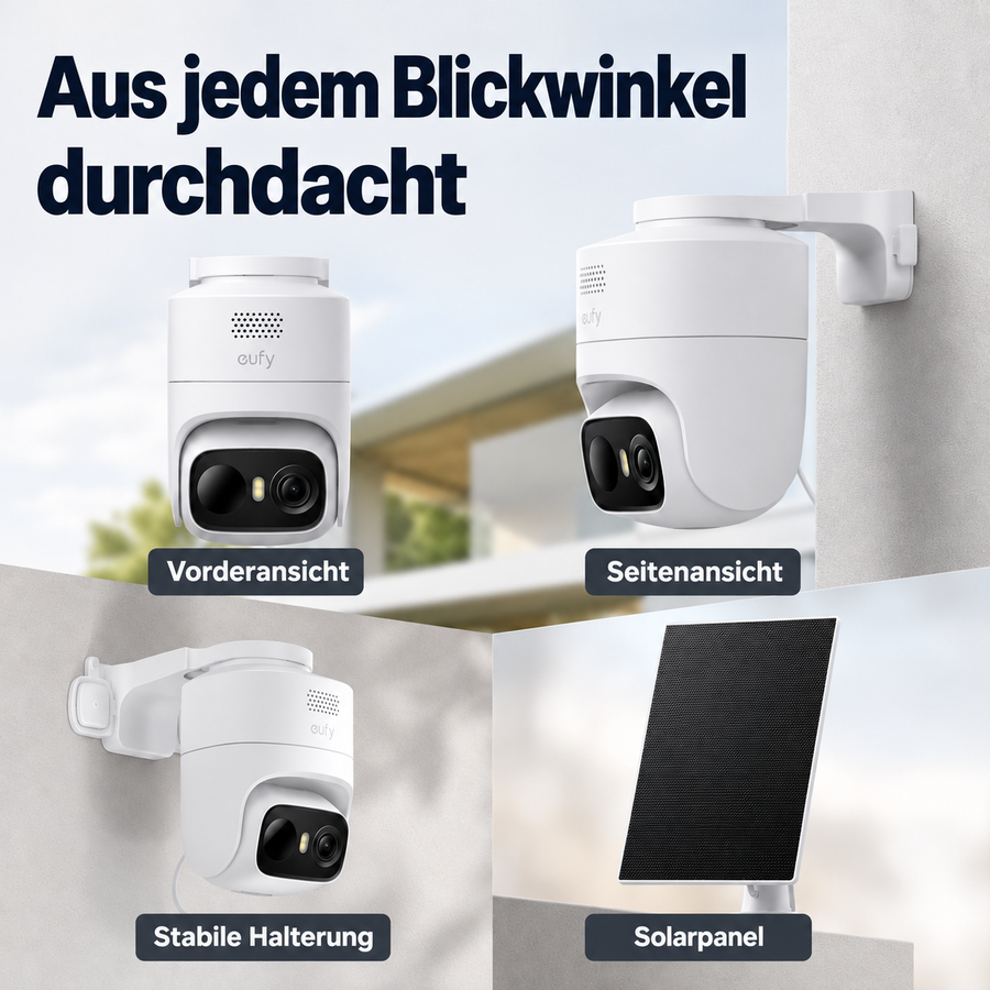 Solarbetriebene Überwachungskamera – Smarte WLAN-Kamera für den Außenbereich
