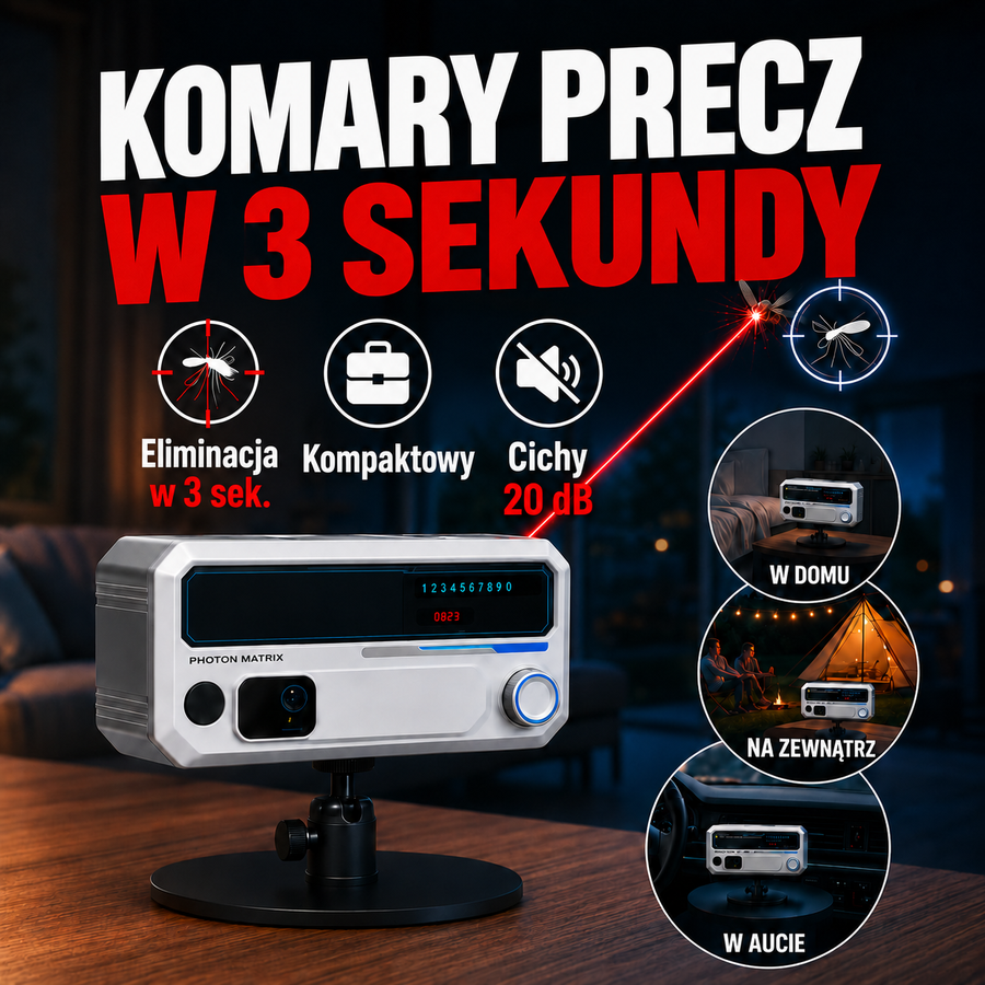 Urządzenie odstraszające komary – inteligentny system laserowy przeciw komarom