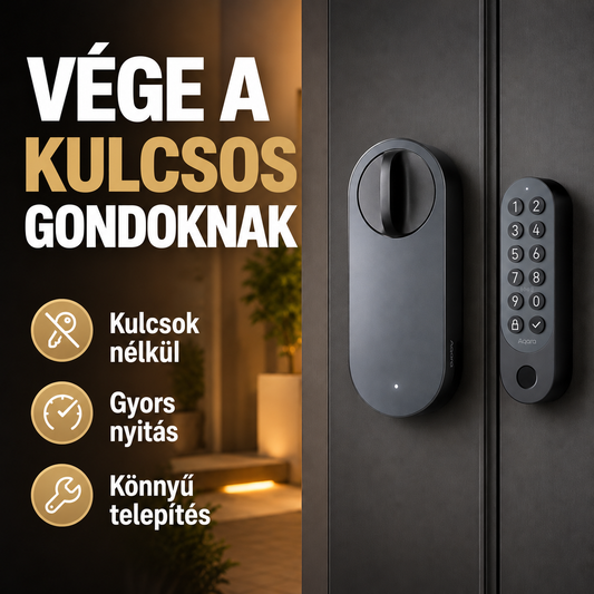 Ujjlenyomatos okos ajtózár – Kulcs nélküli nyitás és kódos belépés a kényelmes hazaérkezéshez