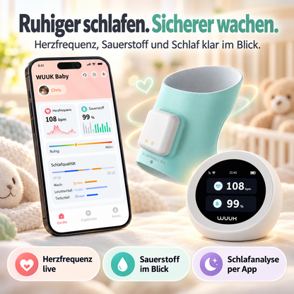 WUUK Baby Schlafmonitor mit Smart Sock und App