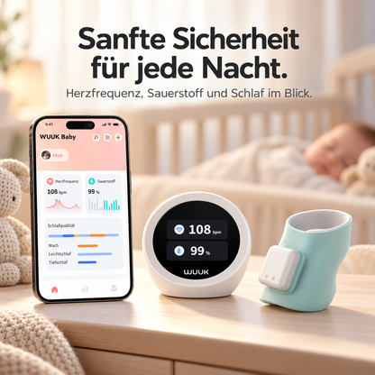 WUUK Baby Schlafmonitor mit Smart Sock und App