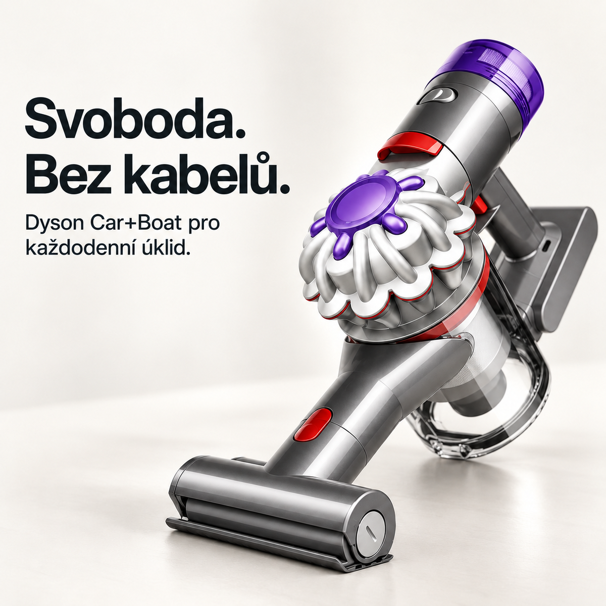 Bezdrátový ruční vysavač – Motorizovaný kartáč, štěrbinová hubice a snadné vysypávání pro auto, čalounění i domácnost