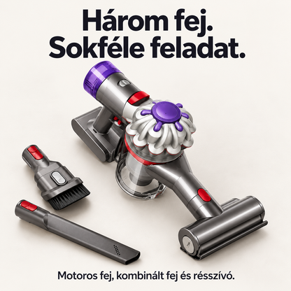 Vezeték nélküli kézi porszívó – Motoros tisztítófej, résszívó és egyszerű tartályürítés autóhoz, kárpithoz és otthonra