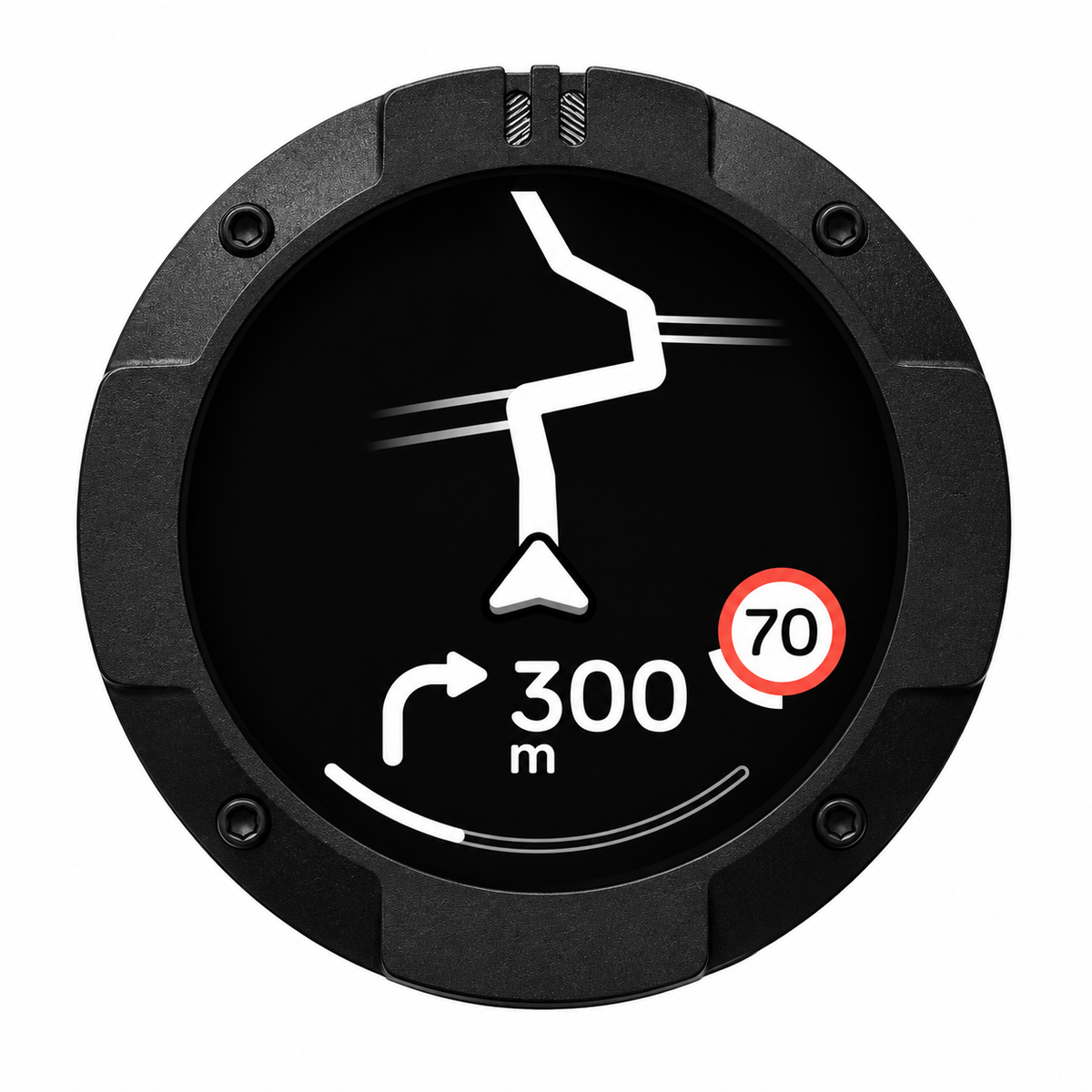 Motorrad-Navigationsgerät – Routenplanung, klare Abbiegehinweise, Tacho und Kompass für entspannte Touren