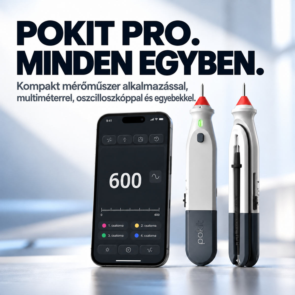 Okos digitális multiméter alkalmazással – Vezeték nélküli mérés, oszcilloszkóp, spektrumanalizátor és adatgyűjtés