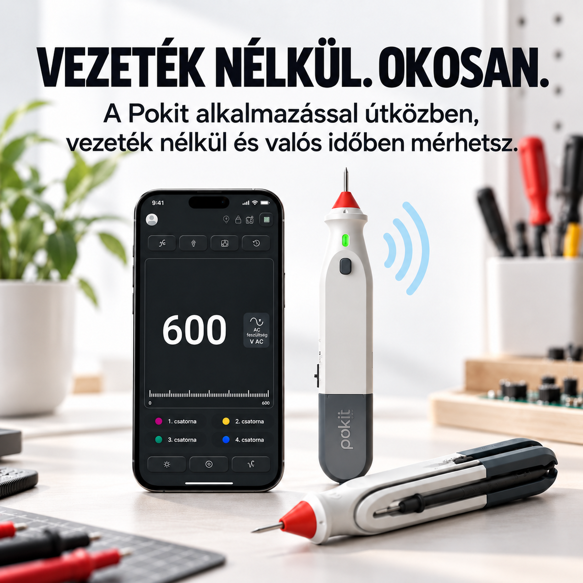 Okos digitális multiméter alkalmazással – Vezeték nélküli mérés, oszcilloszkóp, spektrumanalizátor és adatgyűjtés