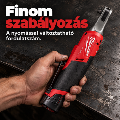 Akkumulátoros racsnis kulcs 3/8 hüvelyk – Alacsony profilú fej, állítható sebesség és LED-világítás szűk helyekre