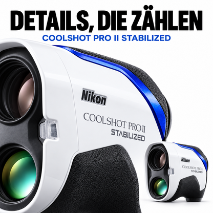 Golf-Laser-Entfernungsmesser mit Bildstabilisierung – Nikon COOLSHOT PRO II STABILIZED