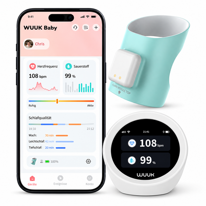 WUUK Baby Schlafmonitor mit Smart Sock und App